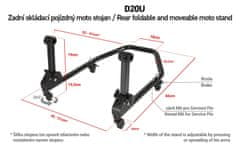 SEFIS D20 sklopný moto stojan predný a zadný set - trn / 2v1 pre Honda CMX 500/1100 Rebel