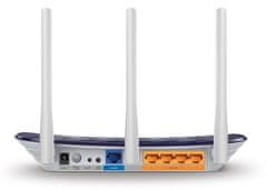 TP-LINK Archer C20v5 AC750 Dual-Band Wi-Fi Router, 433Mbps at 5GHz + 300Mbps at 2.4GHz, 5 10/100M Ports, 3 antennas