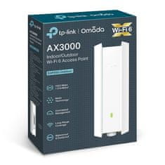 TP-LINK EAP650-Outdoor - AX3000 WIFI prístupový bod Omada 1xGLAN, PoE/Passive PoE montáž na stožiar/múr Surge Protect