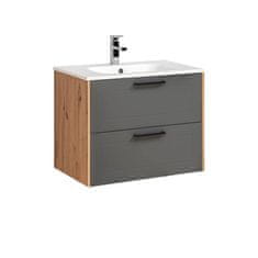 Kúpeľňová skrinka MADERA GREY 821 - graphite/artisan oak
