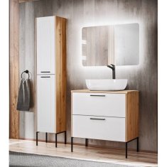 Kúpeľňová skrinka MADERA WHITE 820 - artisan oak/white