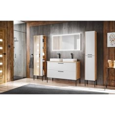 Kúpeľňová skrinka MADERA WHITE 820 - artisan oak/white