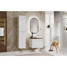 Kúpeľňová skrinka ICONIC WHITE 82-60-D-1S - biely mat/biela alpská