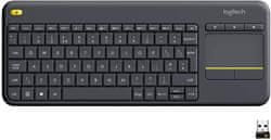 Logitech K400 plus/Bezdrôtová USB/SK-SK layout/Čierna