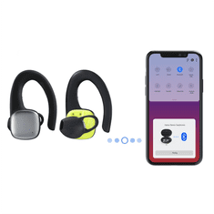 HAMA Bluetooth slúchadlá Spirit Athletics s klipom, kôstky, nabíjacie púzdro, čierna