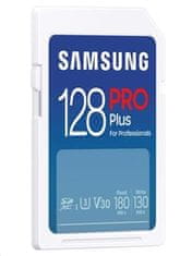 SAMSUNG pamäťová karta 128GB PRO Plus SDXC CL10 U3 V30 (č/z: až 180/až 130MB/s)