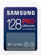 SAMSUNG PRO Ultimate SDXC 128GB + USB Adaptér / CL10 USH-I U3 / V30