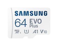 SAMSUNG EVO Plus/micro SDXC/64GB/UHS-I U1 / Class 10/+ Adaptér/Biela