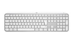 Logitech klávesnica MX Keys S/ bezdrôtová/ Bluetooth/ USB-C/ US layout/ bielo-šedá