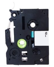 PrintLine kompatibilná páska s Brother TZE-C31, 12mm, čierna tlač/signálny žltý podklad