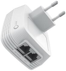 STRONG sada 2 adaptérov Powerline WF 600 DUO MINI / Powerline 600 Mbit / s / Wi-Fi 300 Mbit / s / 2x LAN / biely