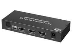 PremiumCord HDMI 2.1 splitter 1-2 porty, 8K @ 60hz, 4K @ 120Hz, 1080p, HDR +