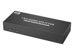 PremiumCord HDMI 2.1 splitter 1-2 porty, 8K @ 60hz, 4K @ 120Hz, 1080p, HDR +