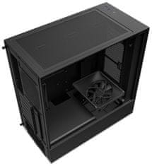 NZXT skriňa H5 Flow edition / 2x120 mm fan / USB 3.0 / USB-C 3.1 / priehľadná bočnica / mesh panel / čierna