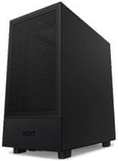 NZXT skriňa H5 Flow edition / 2x120 mm fan / USB 3.0 / USB-C 3.1 / priehľadná bočnica / mesh panel / čierna