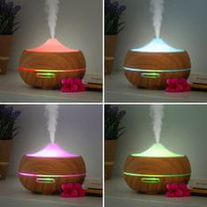 InnovaGoods Aroma Diffuser Humidifier with Multicolour LED Wooden-Effect InnovaGoods 