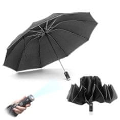 InnovaGoods Skladací obrátený dáždnik s LED Folbrella InnovaGoods 