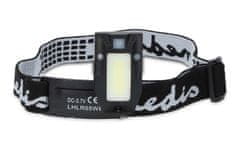 Nedis LED čelovka/ 180 lm/ napájanie z batérie/ napájanie z USB/ 3.7 V DC/ vrátane batérií/ dobíjacia/ čierna