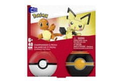 MEGA Megablok Pokémon Pokéball-Charmander a Pichu HXP13