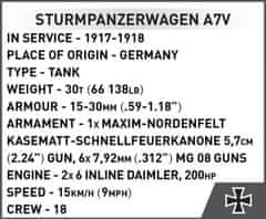 Cobi 3094 Great War Sturmpanzerwagen A7V, 1:72, 119 k