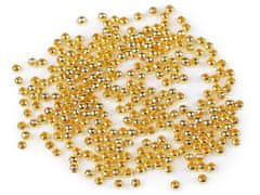 Kovové koráliky Ø3 mm - zlatá tmavá (500 g)