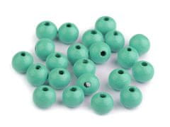 Drevené korálky Ø10 mm - mint (20 g)