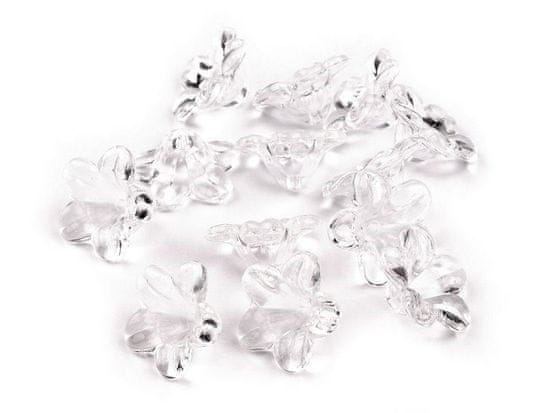 Plastové korálky zvonček / sukienka 12 mm - transparent (20 g)