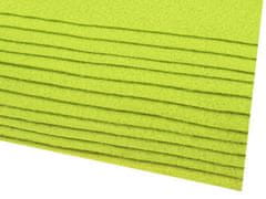 Látková dekoratívna plsť / filc 20x30 cm - (F18) zelená limetková (2 ks)