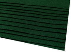 Látková dekoratívna plsť/filc 20x30 cm - (F30) zelená tm. (12 ks)