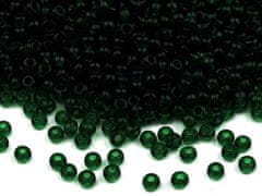 Rokajl Preciosa 10/0 - 2,3 mm lesklé - zelená tm. (20 g)