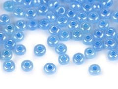 Rokajl 5/0 - 4,5 mm perleťový, nepriehľadný - modrá svetlá (50 g)