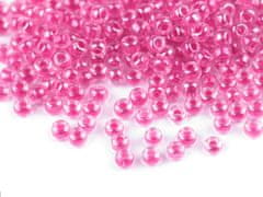 Rokajl 8/0 - 3 mm s prieťahom, žiarivé farby - pink (50 g)