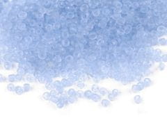 Rokajl 12/0 - 2 mm transparent frosted - (M12A) modrá jemná (450 g)