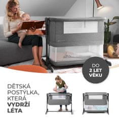 Kinderkraft Postieľka detská polohovateľná Neste grow Beige