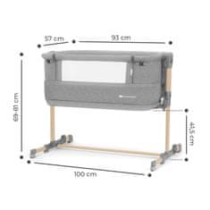 Kinderkraft Postieľka detská polohovateľná Neste grow Light Grey Full Wood