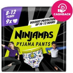 Pampers NINJAMAS Nohavičky plienkové Pyjama Pants Kozmické lode, 9 ks, 8 rokov, 27kg-43kg