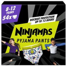 Pampers NINJAMAS Nohavičky plienkové Pyjama Pants Kozmické lode, 54 ks, 8 rokov, 27kg-43kg