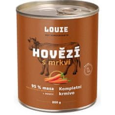 Louie konz. pre psov hovädzie s mrkvou 800 g