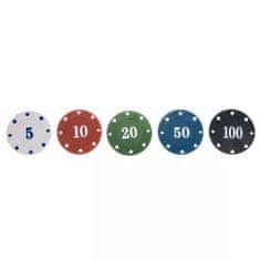Northix Pokerová súprava - 200 značiek 