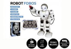 Teddies Robot RC FOBOS plast interaktívne chodiace 40cm česky hovoriaci na batérie s USB