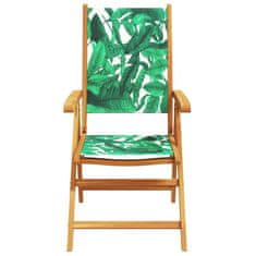 Petromila vidaXL Sklápacie záhradné stoličky 6 ks zelená látka a masívne drevo