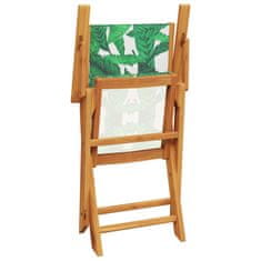 Petromila vidaXL Skladacie záhradné stoličky 6 ks zelená látka a masívne drevo