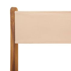 Petromila vidaXL Bistro stoličky 2 ks béžové masívne akáciové drevo a látka