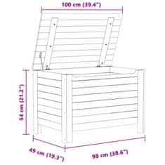 Vidaxl Úložný box s vekom RANA 100x49x54 cm borovicový masív