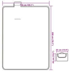 Vidaxl Pikniková deka skladacia modrá vlnková 200x150 cm zamat