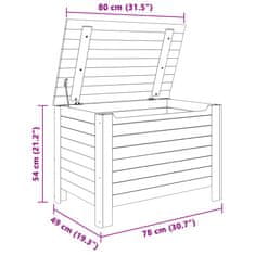 Vidaxl Úložný box s vekom RANA 80x49x54 cm borovicový masív