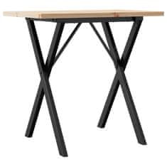 Vidaxl Jedálenský stolík v tvare X 80x50x75,5 cm borovica a liatina