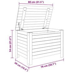 Vidaxl Úložný box s vekom RANA biely 80x49x54 cm borovicový masív