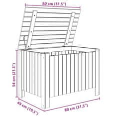 Vidaxl Úložný box s vekom RANA 80x49x54 cm borovicový masív