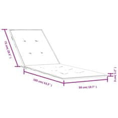 Vidaxl Vankúš na lehátko tmavosivá melanž (75+105)x50x3 cm látka